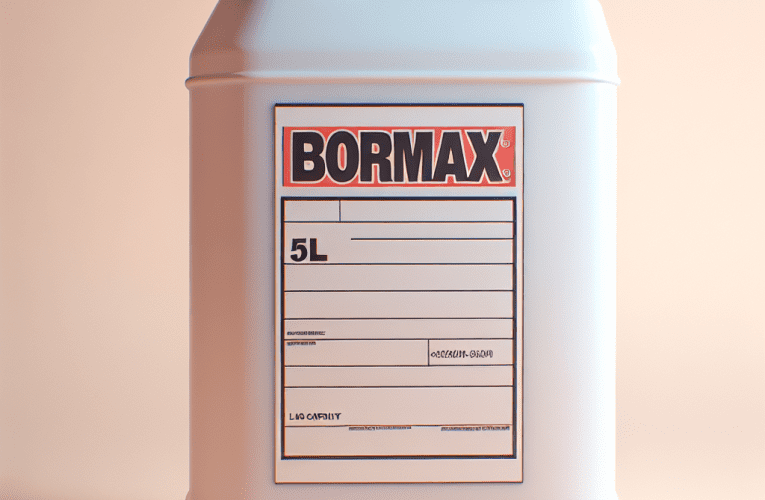 Bormax 5l: Przewodnik po wyborze i zastosowaniu uniwersalnych środków czyszczących w domu i ogrodzie