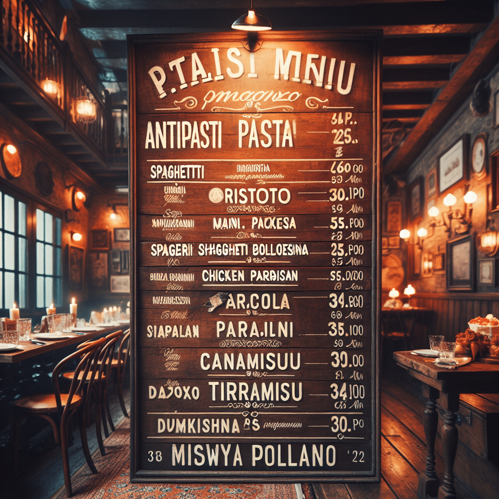 włoskie menu warszawa