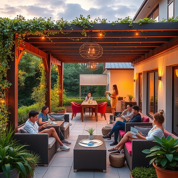pergola nad tarasem