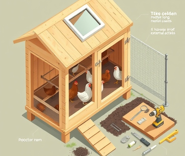 Jak zaplanować budowę małego kurnika dla 12 kur dla początkującego?