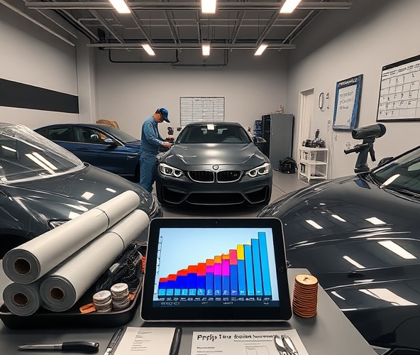 Czy folie PPF dla studiów detailingu opłacają się przy 8–12 aut/mies?