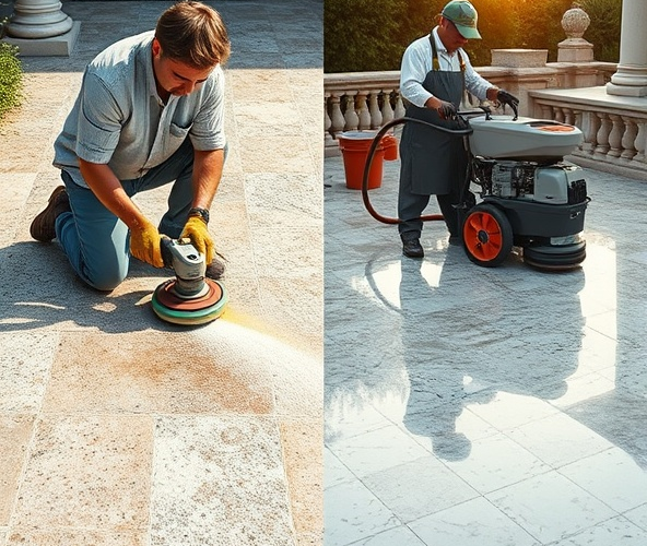 Polerowanie kamienia na tarasie z granitu samemu czy zlecić?