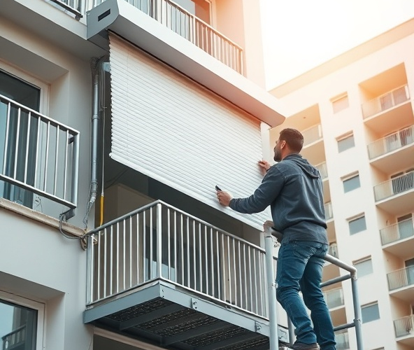 Jaka cena montażu elektrycznych rolet zewnętrznych z pilotem w bloku?