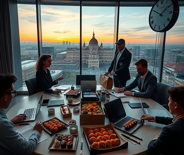 Jak zamówić dostawę sushi w Warszawie na 20:00 na firmowe spotkanie?