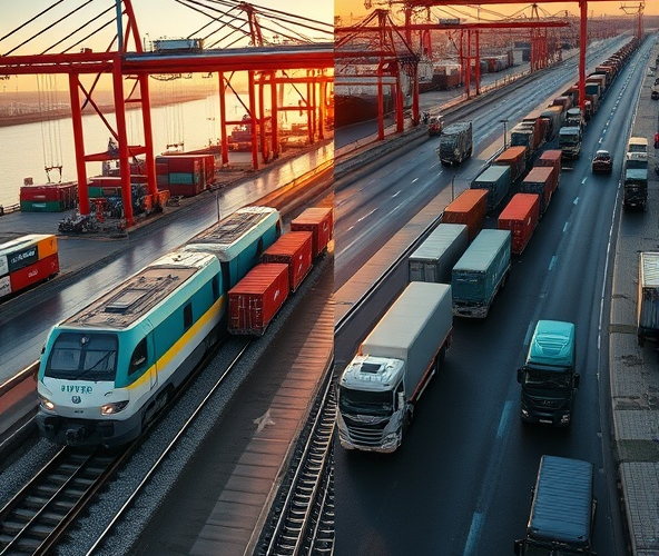 Transport kontenerów w Szczecinie: kolej czy drogowy dla 10 kontenerów?