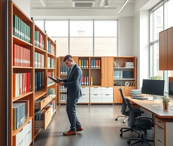 Jakie meble biurowe do przechowywania ułatwiają znalezienie dokumentów?