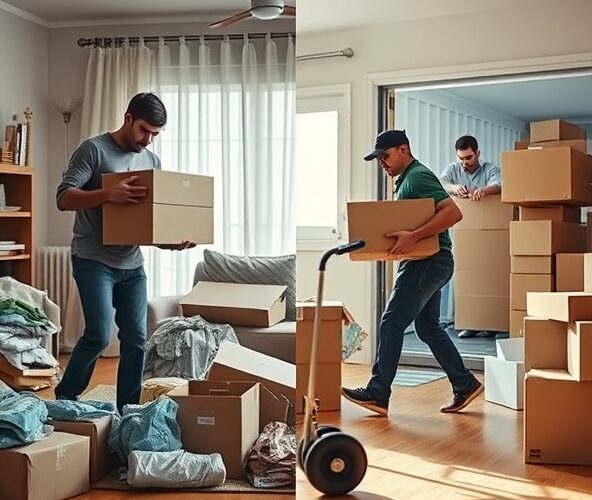 Przeprowadzki domów z pakowaniem: 2 czy 3 osoby w ekipie, co szybciej?