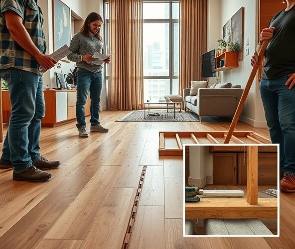Jak wybrać ekipę do układania podłóg drewnianych przy remoncie mieszkania w bloku, by uniknąć skrzypienia i reklamacji?