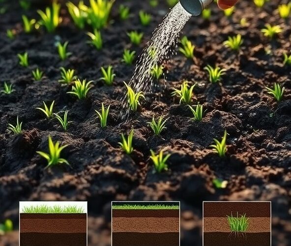 Jak często podlewać trawę z siewu w Książenicach na gliniastej glebie?