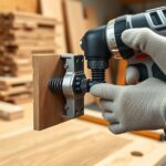 dźwignik na listwie zębatej na wkrętarkę