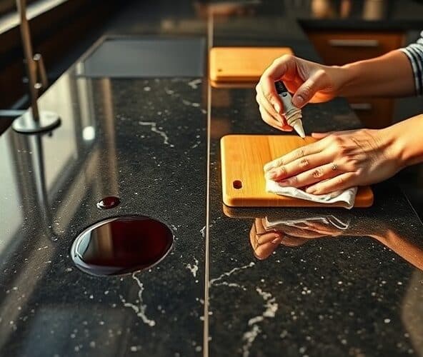 Jak zabezpieczyć granitową płytę kuchenną przed plamami z wina i tłuszczu?
