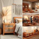 szafka nocna w stylu boho